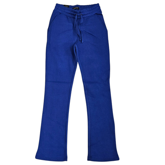 M SOCIETY MENS FLEECE STACKED PANTS ROYAL BLUE MS-23708