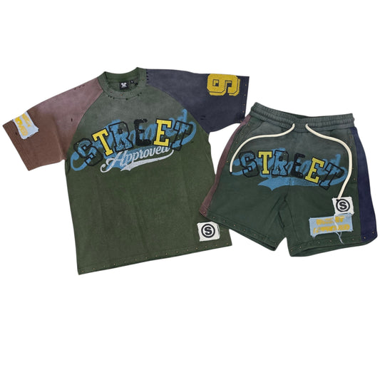 STREET APPROVED MEN'S COLOR BLOCK SHORT SET