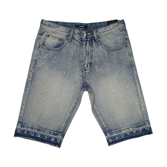 KINDRED RHINESTONE DENIM SHORTS 2214 BLUE
