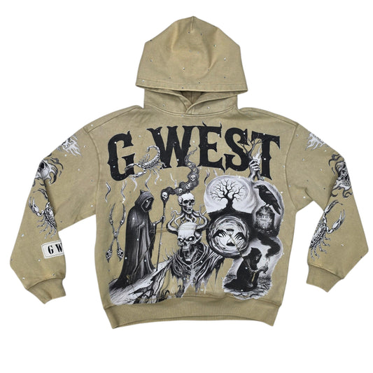 G WEST RHINESTONE DREAM LAYER COMPLICATED HOODIE