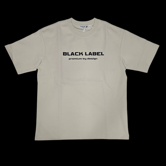 BLACK LABEL OVER PRINT T-SHIRT SAND/BLACK