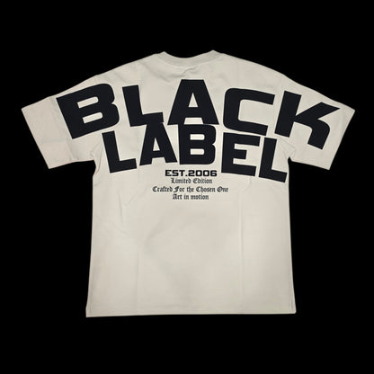 BLACK LABEL OVER PRINT T-SHIRT SAND/BLACK
