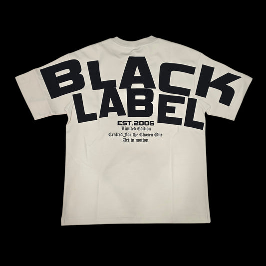 BLACK LABEL OVER PRINT T-SHIRT SAND/BLACK
