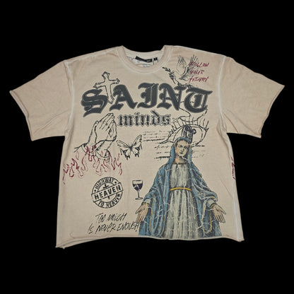 REBEL MINDS SAINT CROPPED T-SHIRT
