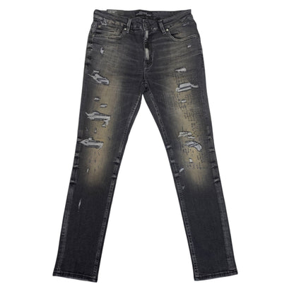 KROME MEN'S SKINNY JEANS GREY KR3019