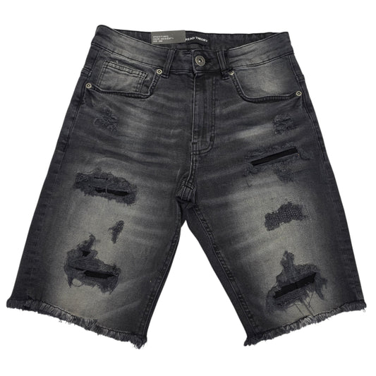 THREAD THEORY MEN'S DENIM SHORTS ASH BLACK TT-26572