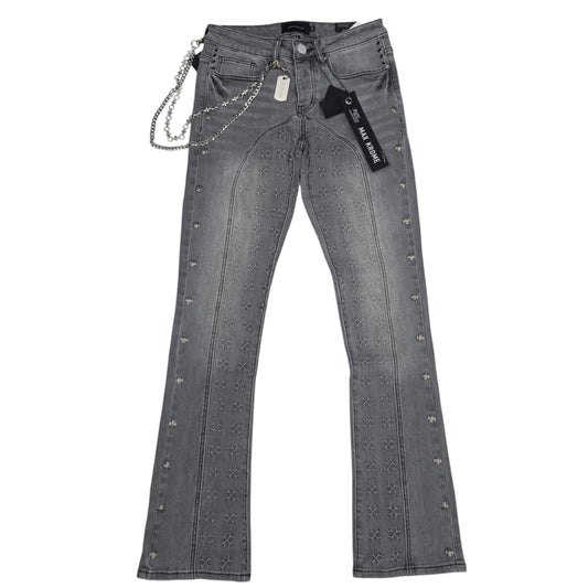 MAX KROME MEN'S FLARE FIT CUT & SEW KR-3044 GREY