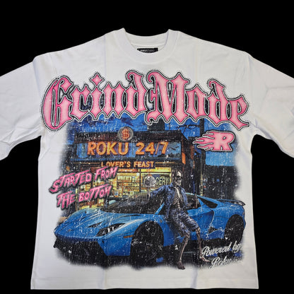 ROKU MEN'S GRIND MODE BOXY T-SHIRT WHITE