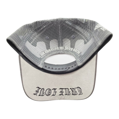 HUDSON PARADISE 777 TRUCKER HAT WITH RHINESTONES GREY