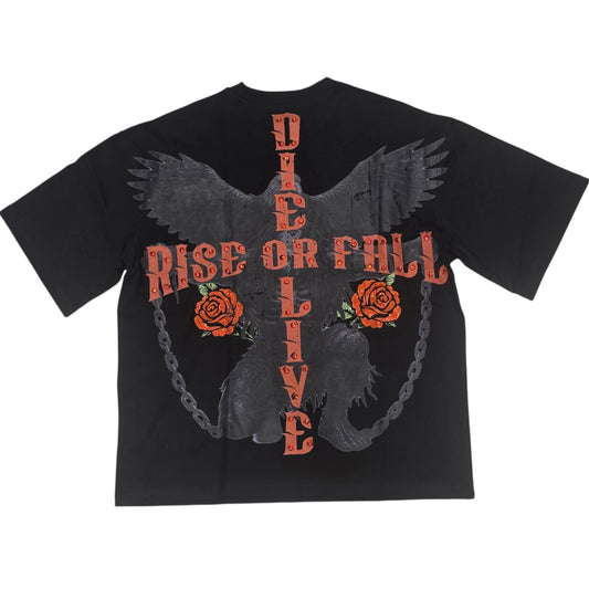 ROKU MEN'S RISE BOXY T-SHIRT BLACK