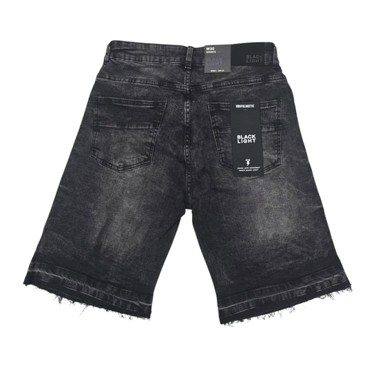 BLACK LIGHT MEN'S DENIM SHORT DISTRESS 26548 BLACK (RUNS BIG)