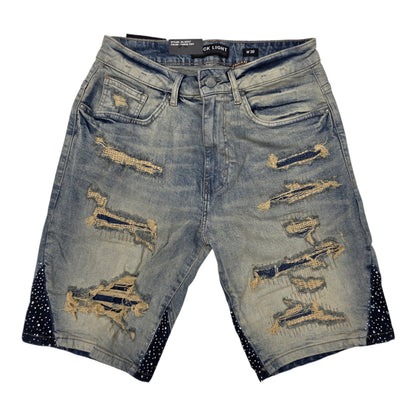 BLACK LIGHT MEN'S DENIM SHORT RHINESTONE 26537 YUKON TINT
