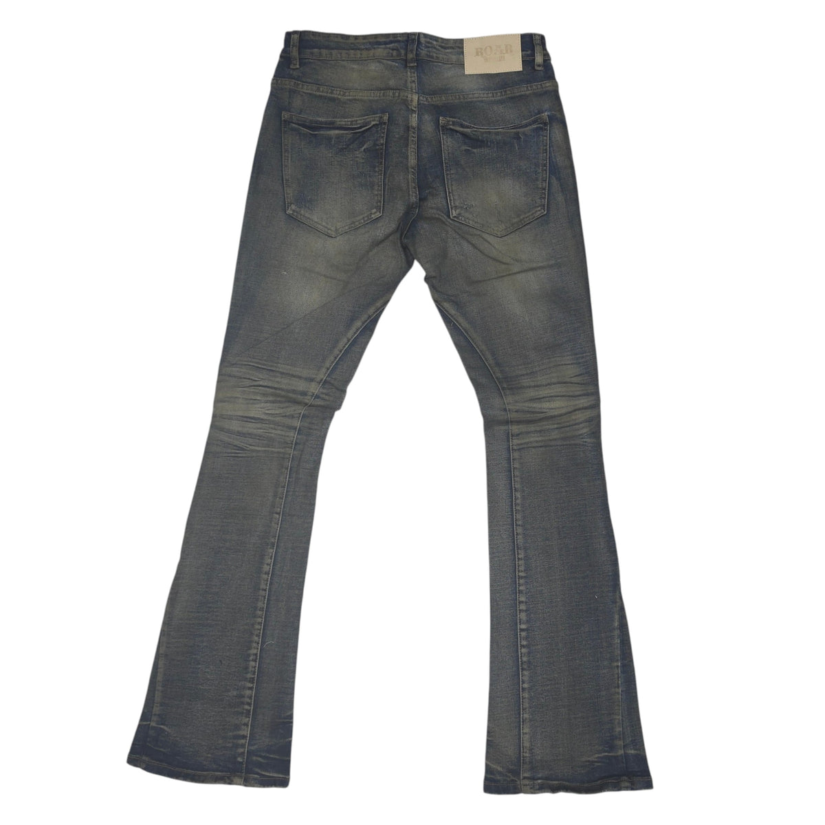 ROAR MEN'S RIP & REPAIR STACKED JEANS DARK VINTAGE 43435