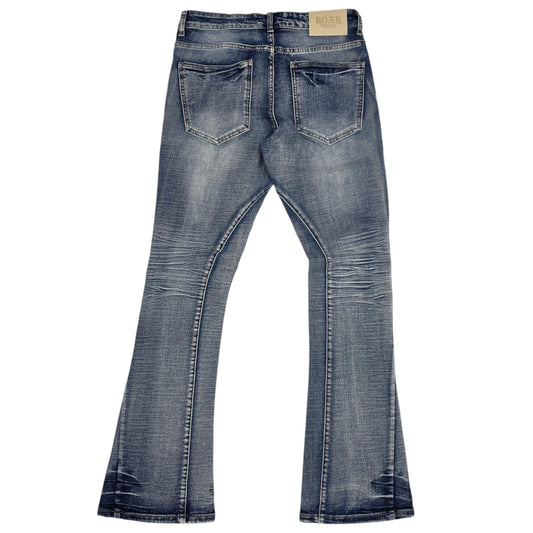 ROAR MEN'S RIP & REPAIR STACKED JEANS MD SAND BLUE 43435