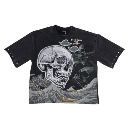 PJ MARK MEN'S RISE FROM THE ASHES BOXY T-SHIRT T2587 BLACK