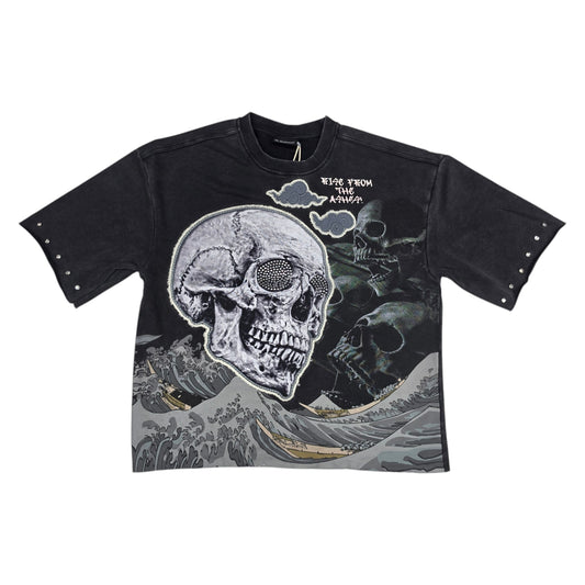 PJ MARK MEN'S RISE FROM THE ASHES BOXY T-SHIRT T2587 BLACK