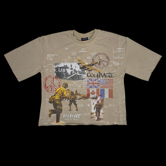 PJ MARK MEN'S COURAGE CROPPED T-SHIRT T25148