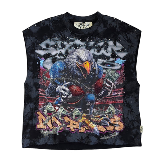 BKYS MEN'S SINNER CLUB MUSCLE SLEEVELESS T-SHIRT MT1544 BLACK