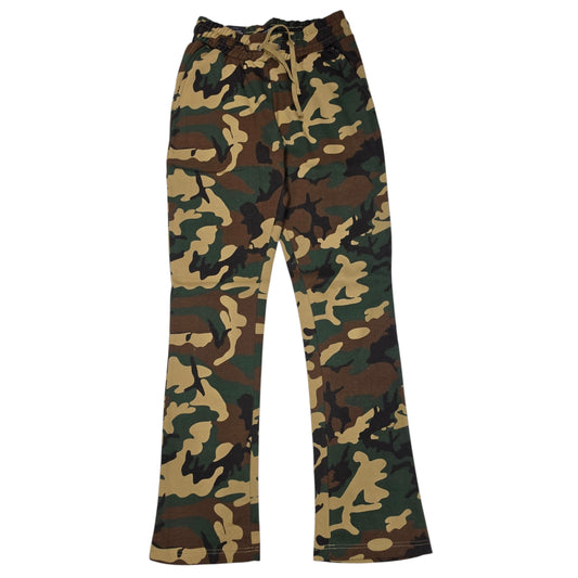 M SOCIETY MENS FLEECE STACKED PANTS WOODLAND CAMO MS-23708
