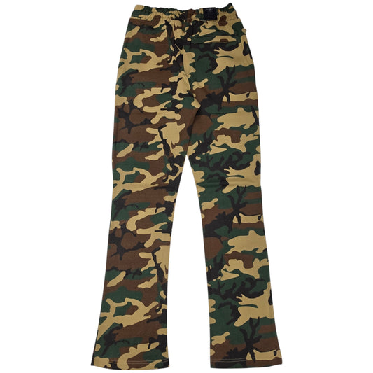 M SOCIETY MENS FLEECE STACKED PANTS WOODLAND CAMO MS-23708