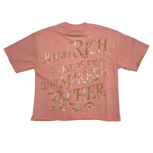BKYS MEN'S RICHER CROPPED T-SHIRT PINK T1516