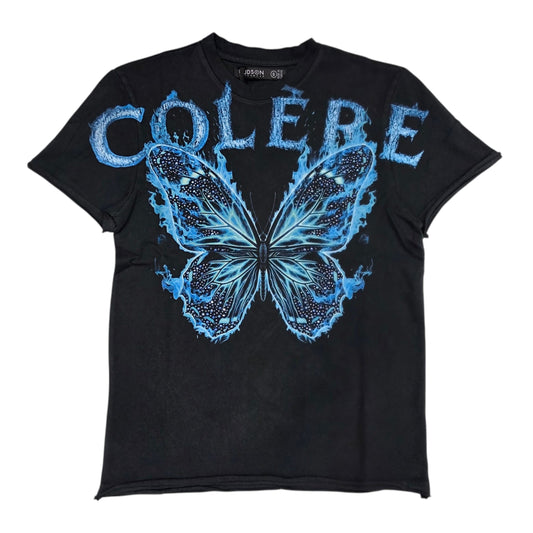 HUDSON MEN'S BUTTERFLY T-SHIRT BLUE (SIZE UP)