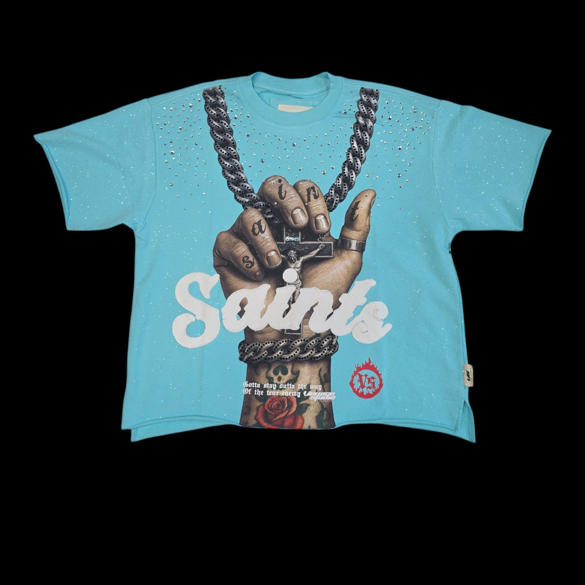 VOYAGE STUDIO MEN'S SAINTS NECKLACE T-SHIRT MINT
