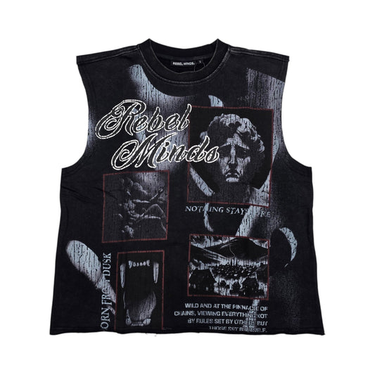REBEL MINDS MEN'S BORN FROM DUST SLEEVELESS T-SHIRT