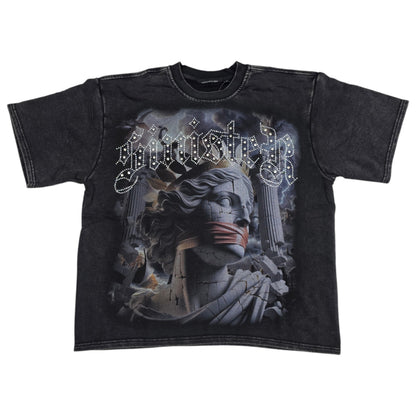 REBEL MINDS MEN'S SINISTER CROPPED T-SHIRT