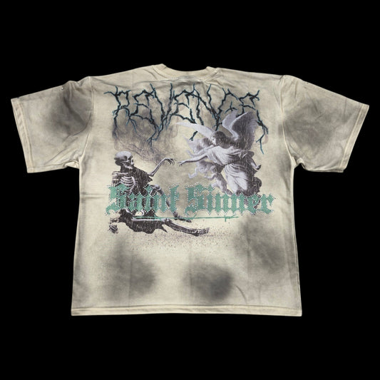 REBEL MINDS MEN'S REDEMPTION CROPPED T-SHIRT