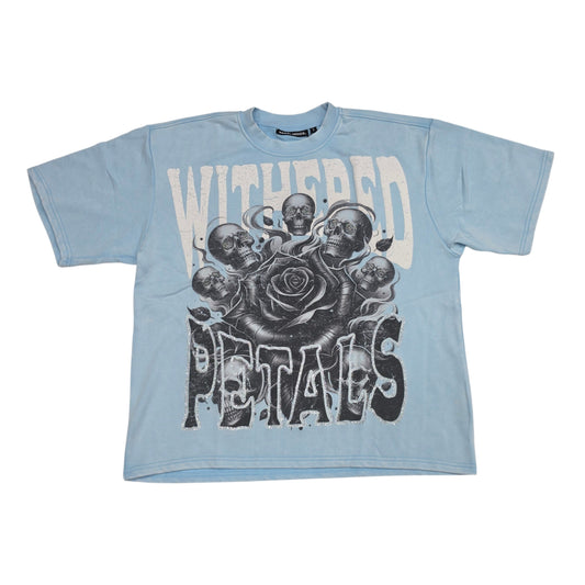 REBEL MINDS MEN'S WITHERED PETALS CROPPED T-SHIRT