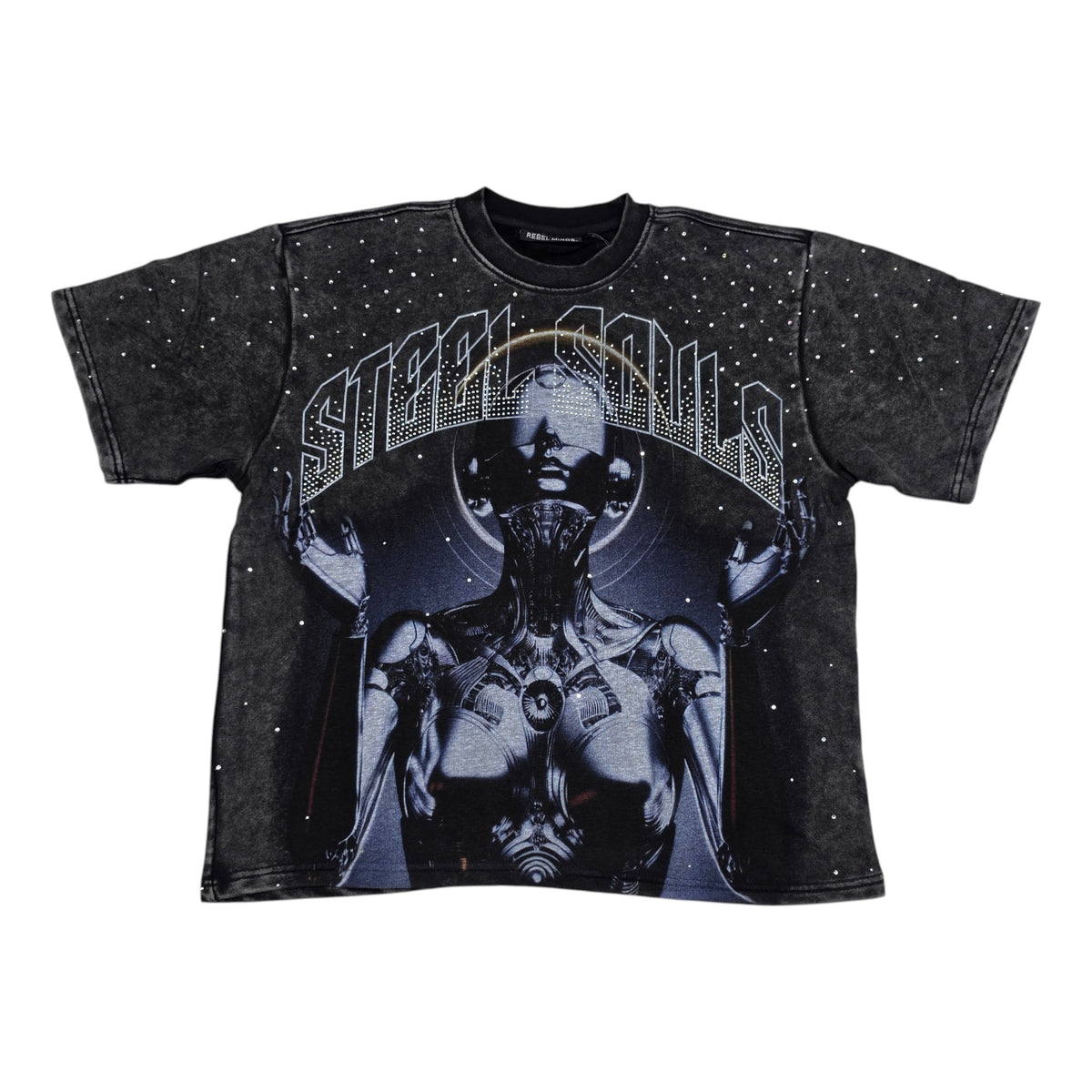 REBEL MINDS MEN'S STEEL SOULS CROPPED T-SHIRT
