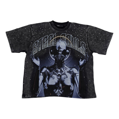 REBEL MINDS MEN'S STEEL SOULS CROPPED T-SHIRT
