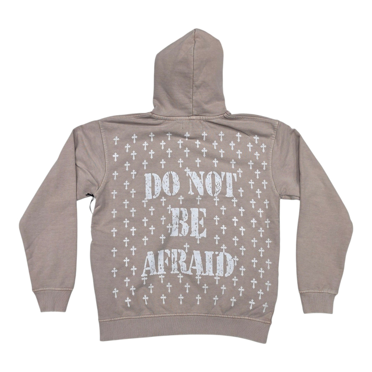 BLACK LIGHT MEN’S WANTED SKULL 550 GSM FRENCH TERRY HOODIE 26825 STONE