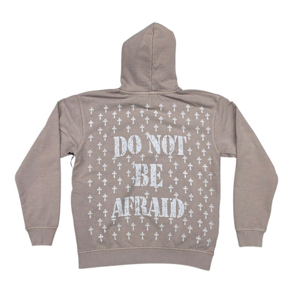 BLACK LIGHT MEN’S WANTED SKULL 550 GSM FRENCH TERRY HOODIE 26825 STONE