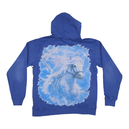 BLACK LIGHT MEN’S ANGEL HEAVEN 550 GSM FRENCH TERRY HOODIE BLUE 26824