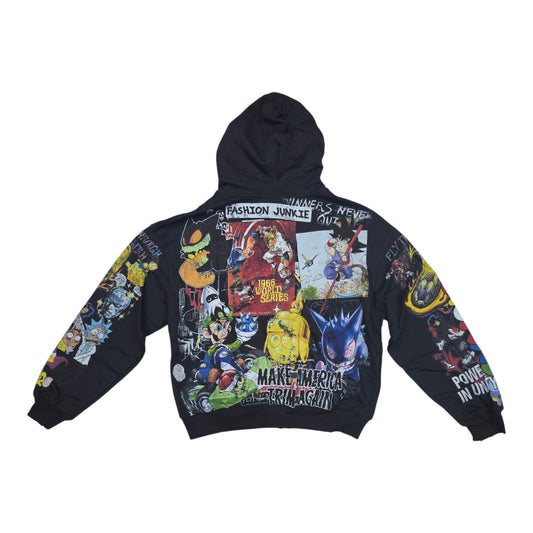 SYNDICATE UNITY GRAPHIC ZIP-UP HOODIE BLACK