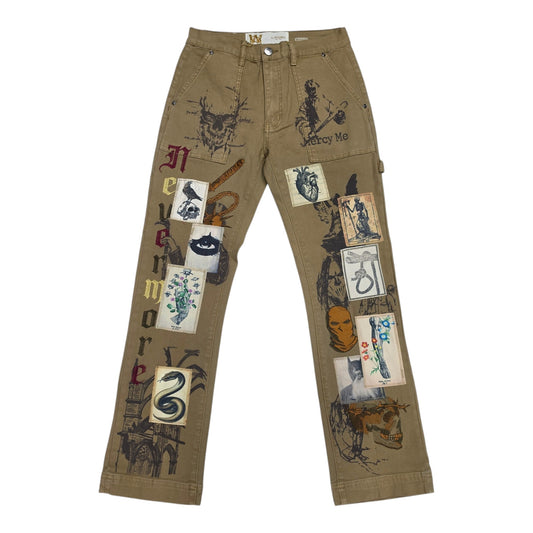 WAIMEA MEN'S GOTHIC PATCHWORK STRAIGHT FIT CARPENTER JEANS