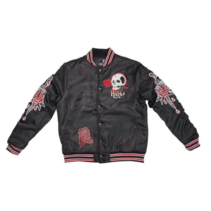 REBEL ROSES NYLON JACKET – ROS 3 CLOTHING CO.