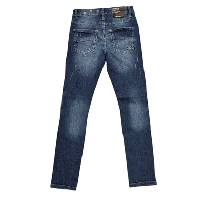 M SOCIETY DENIM JEANS RIPS & REPAIR BLUE MS-80346