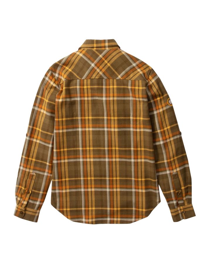 Born Fly Ls Plaid Woven Shirt Olive