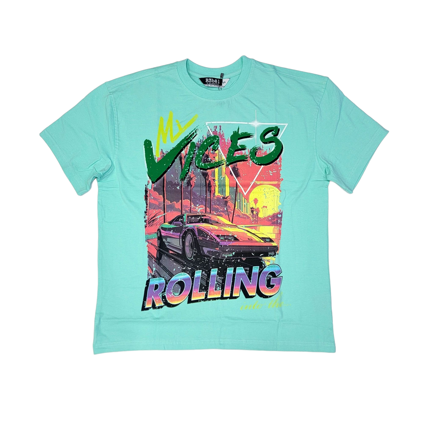 Rebel My Vices Oversize T-shirt Mint
