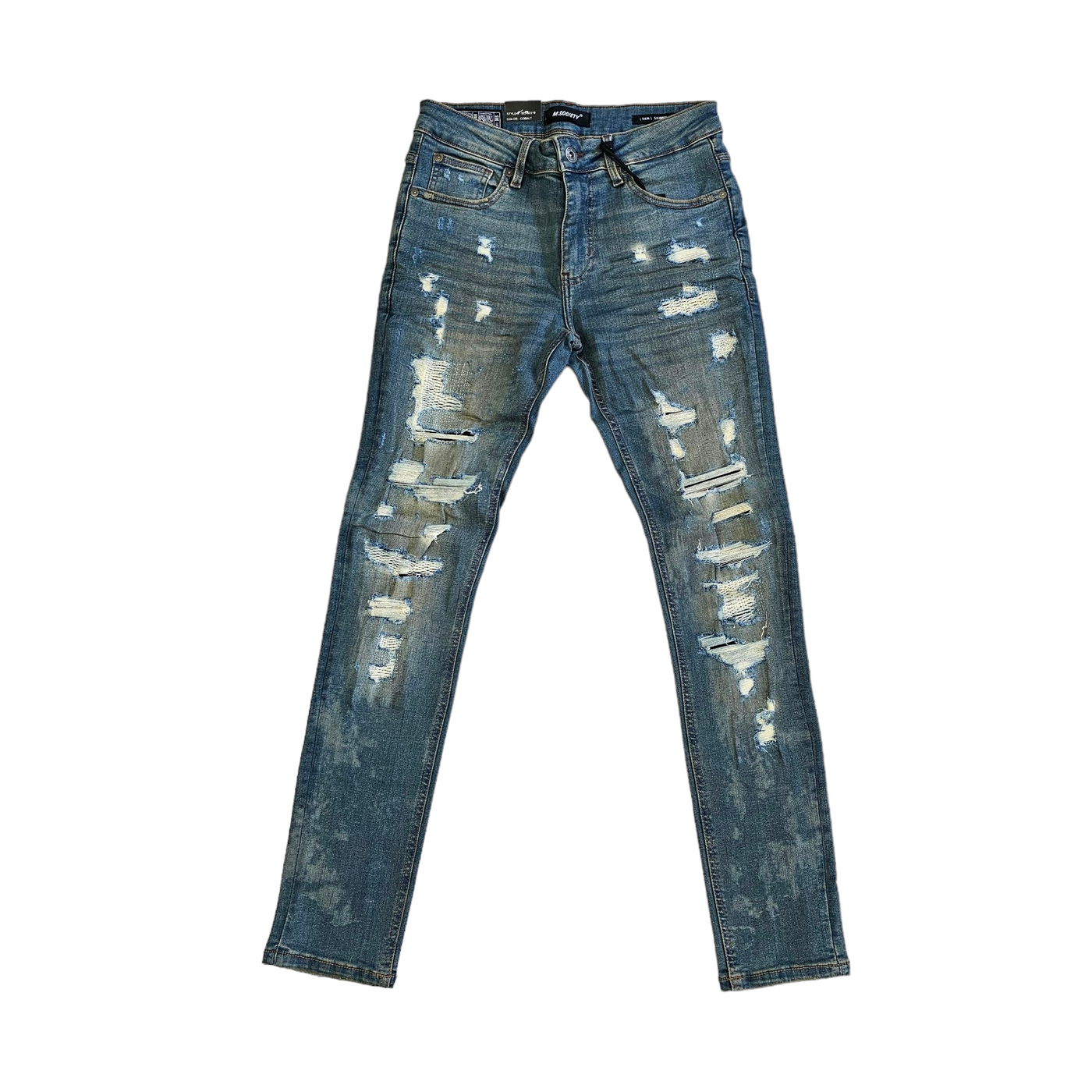 M. Society Men's Skinny Fit Jeans Cobalt 80319