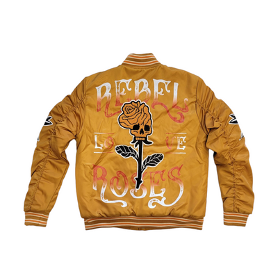 REBEL ROSES NYLON JACKET TIMBER