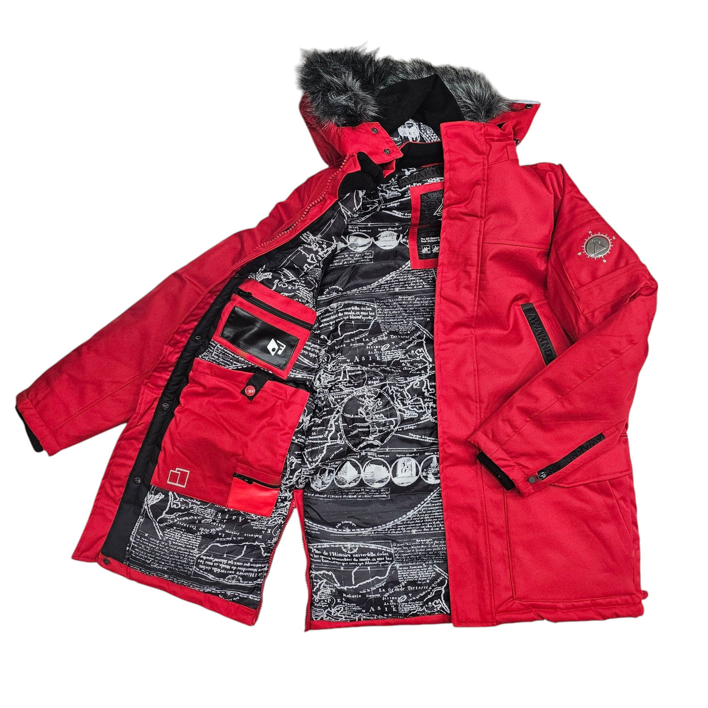 AWAKNLAND HEAVYWEIGHT UTILITY PARKA RED AM1055