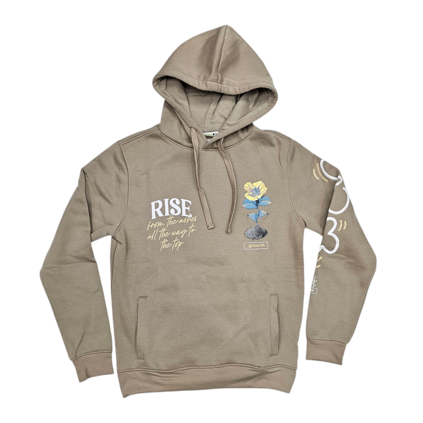 RISE AGAIN HOODIE TAUPE (SLIM SIZEN UP) UF4657