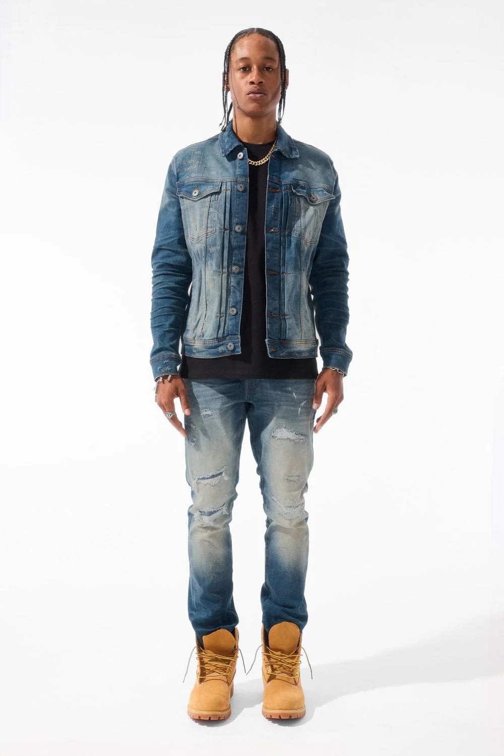 MEADOWLANDS DENIM TRUCKER JACKET DESERT BLUE JJ1220R