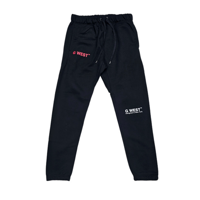 G WEST SMALL LOGO JOGGERS BLACK