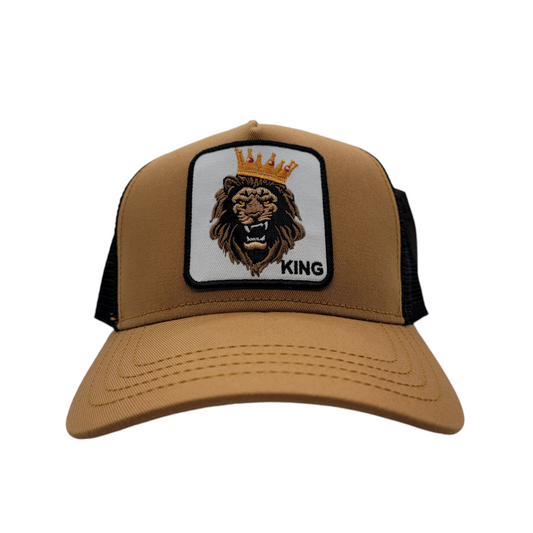 KBETHOS LION KING TRUCKER HAT KHAKI