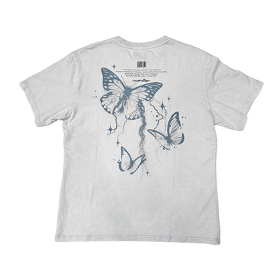 Highly Undrtd Morph Butterfly T-Shirt Cloud Vintage Wash US4115W